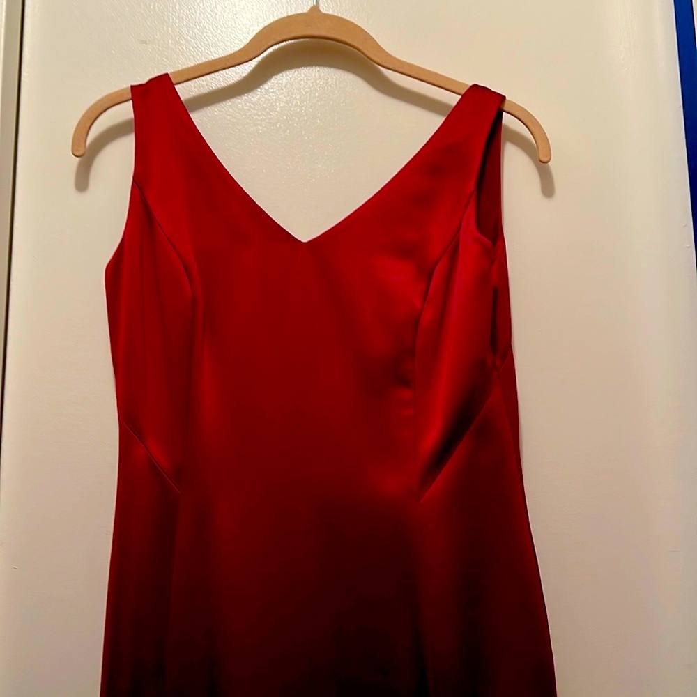 AnnTaylor Loft Petite Evening Gown Party Dress Burgundy 2P Mermaid Style